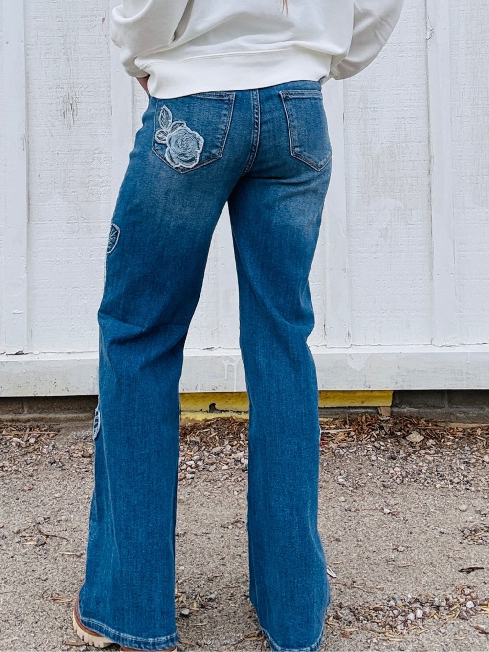 Driftwood Free People Charlee Rose Patchwork Jeans NWT - Picture 2 of 8